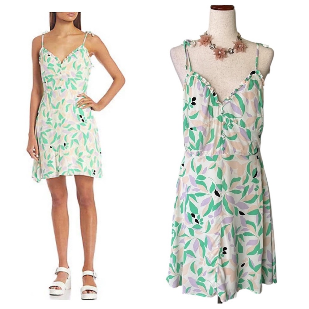 GB Dress For Women XL Green Leaf Tropical Print Junior